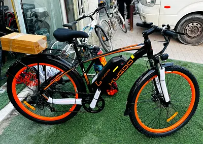 Khugo Electric Mountain Bike - Fat Tires, Rear Rack, Good Condition