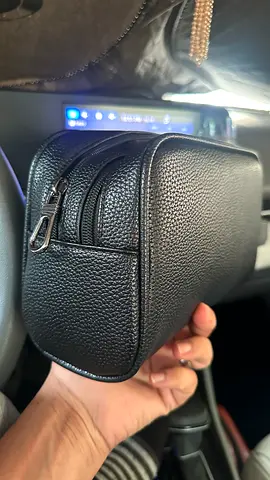 Black leather MONT BLACK HAND POUCH PREMIUM QUALITY