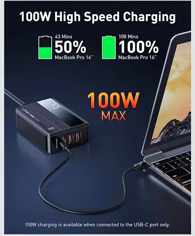 LDINO 100W USB-C Multi-Port Fast Charger / Power Adapter