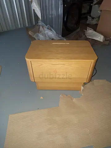 Solid Wood Bedside Nightstand with Drawer - Light Oak
