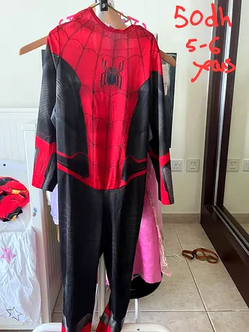 Kids Spider-Man Costume (5-6 years) - Black & Red, Good Condition