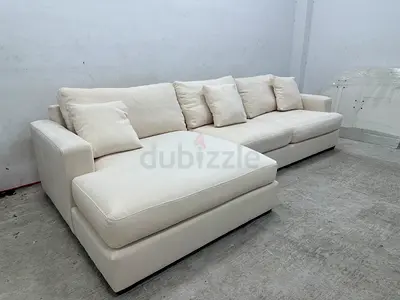 Perfect condition pottery barn beige color lshape sofa