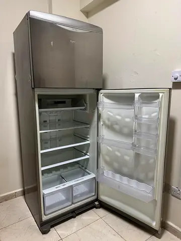 Used Silver Double-Door Refrigerator - Good Working Condition