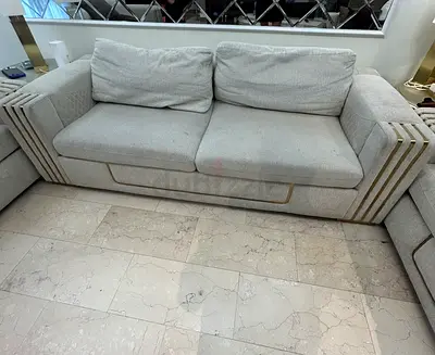 Elegant Modern 3-Seater Sofa – Cream/Beige