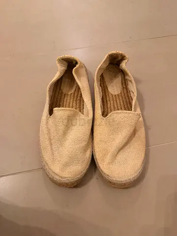 Manebi Beige Espadrille Slip-On Shoes - Casual