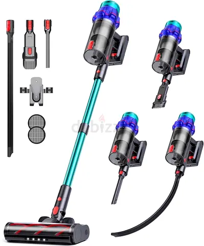 3381-Cordless Vacuum Cleaner, 600W 50KPA Powerful Suction, XL Dust Cup Vacuum Cleaners with 4 Modes,