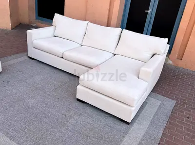 Premium Quality Crate&Barrel _/ Axis L Shape Sofa Beige
