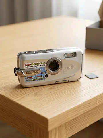 Pentax Optio W30 Waterproof Digital Camera (Silver) made In japan