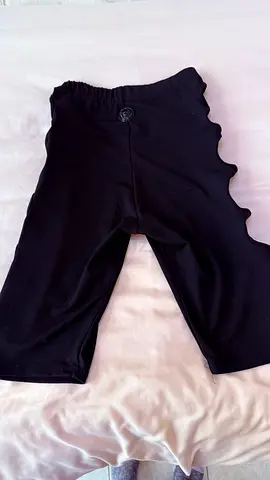 Black knee-length leggings with side cutouts - size S/M - from Camden Market, London