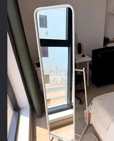 Ikea Free-standing Full Length Mirror with White Frame