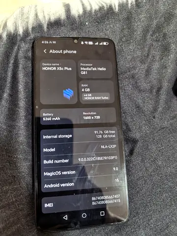 HONOR X5c Plus - 4GB RAM, 128GB, Good Working Condition