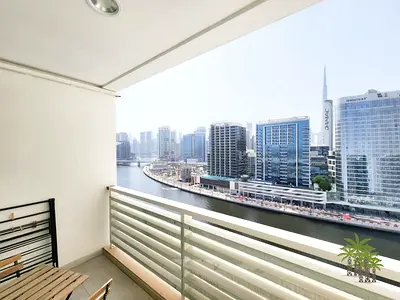 Vacant | Huge 1BR | Burj Khalifa & Canal Views