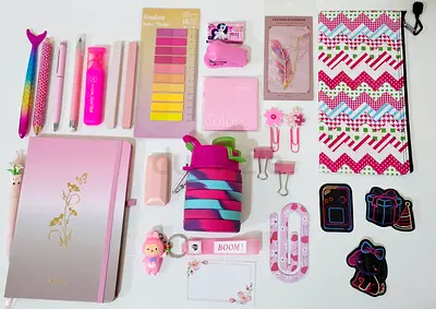 ✨ GIFT HAMPER SET - Aesthetic Pink Stationery & Study Bundle - Brand New Gift Set! 🌸