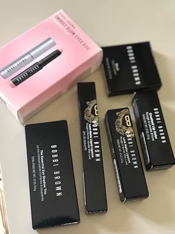 Bobbi Brown makeup — eyeshadows, mascara, lip products (brand new/boxed)