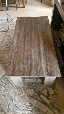 Wooden Coffee Table with Storage - Light Oak Finish