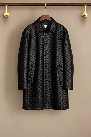 Bottega Veneta leather coat for men