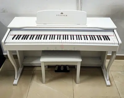 The Steiner DP-800 is a cabinet-style digital piano featuring an 88-key standard hammer-action