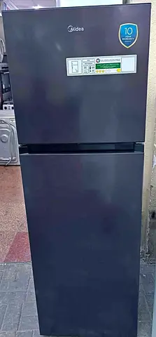 Midea 2-Door Refrigerator - Dark Grey, Good Condition