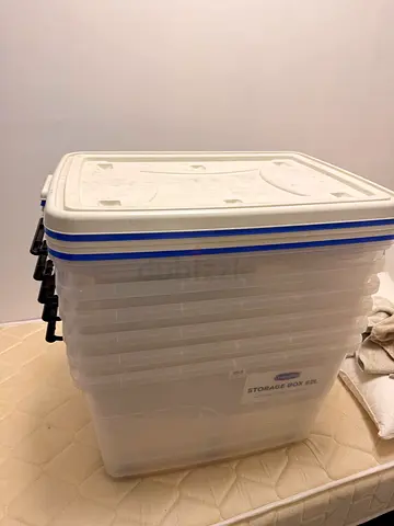 Cosmoplast 82L Clear Storage Box with Wheels & Lockable Lid