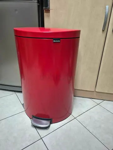 Red Brabantia Pedal Bin