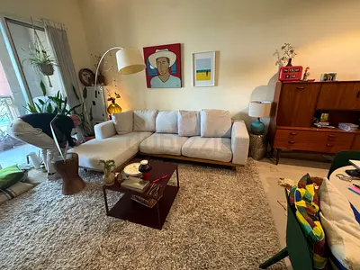 West Elm L shape Sofa Beige
