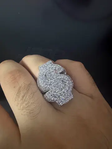 Men,s Dollor sign Diamond style Ring - size 10