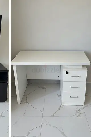 IKEA White Desk with 3 Drawers - Compact Study/Office Table