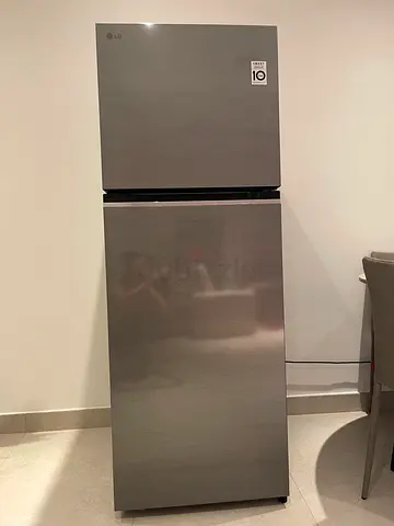 LG Frost Free Top Freezer Refrigerator - Stainless Steel, Good Condition