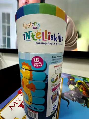 Intellikills 18-piece sticks Stacking Puzzle Toy - Sea Animals Early development learning Montessori