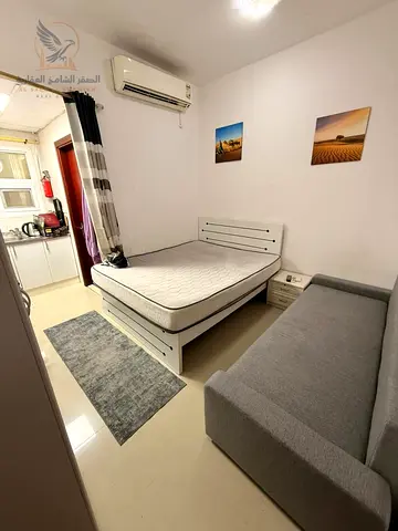 Furnished studio in Sharjah Al Butinah, including bills, gas, and easy access to Dubai.