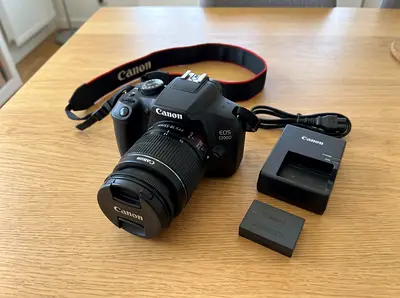 Canon EOS 1300D DSLR with 18-55mm Lens, Battery & Charger - Good Condition