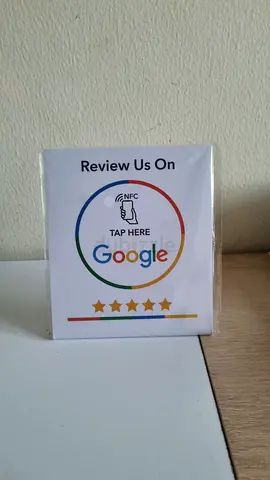Google Review NFC Table Tent Sticker - New, Packaged