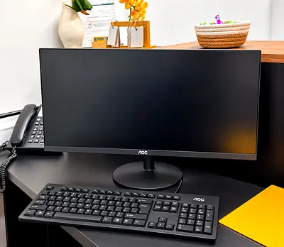 AOC Frameless LED Monitor | IPS Display | 75Hz | Built-in Speakers | Excellent for Office & Home