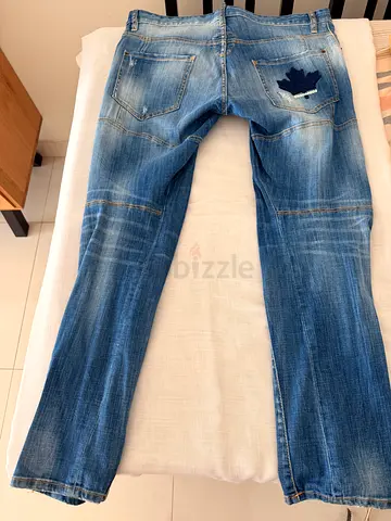 Light blue distressed men’s jeans - good condition, size approx. 32