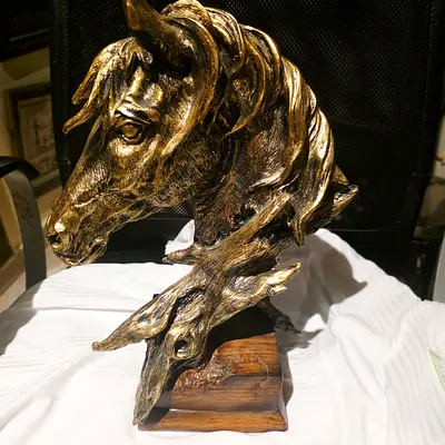 Bronze-Style Decorative Horse Bust Sculpture. Actual Price AED 464. Selling AED 195 Only!