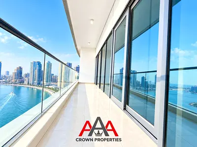 AC Free | One Month Free | Fully Sea View 3BR + Maid Room | 5 Washrooms | Laundry Room | All Master Bedrooms | Parking Free | Gym & Pool Free | Al Mam