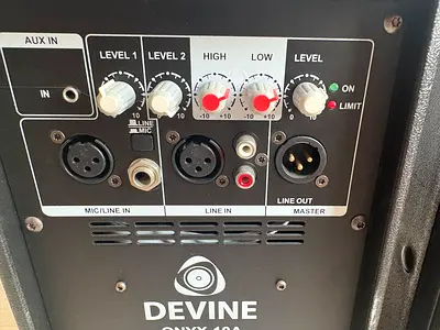 Devine Onyx 10A Active PA Speakers - Good Working Condition