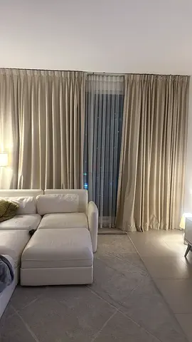 Beautiful cream curtains | Sheer and blackout