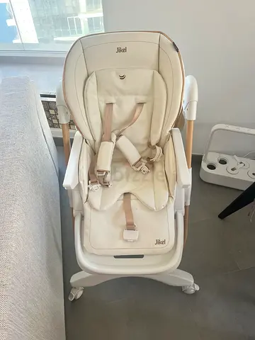 Jikel adjustable baby high chair - cream, gently used