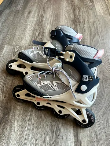 Girls adjustable inline rollerblades - size 35-38 Lightly used