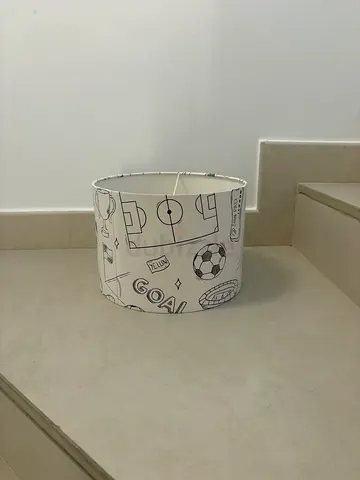 Football Themed Lamp Shade - White (Kids Room)