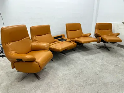 Pure leather electric recliner sofa