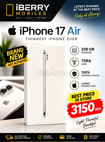 Brand New Apple iPhone 17 Air 256GB (Unactivated) - Sealed Box