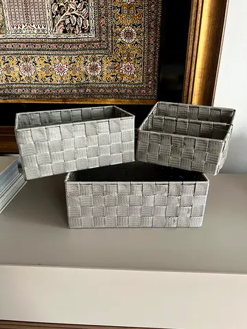Set of 3 Woven Storage Baskets