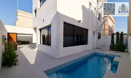 Luxury family villa for sale with a private pool, located directly opposite the mosque.