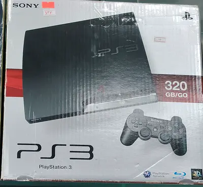 Sony PlayStation 3 Slim 320GB with DualShock Controller - Boxed ( hacked )