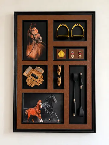 Luxury Equestrian Horse Wall Art – 3D Shadow Box Frame