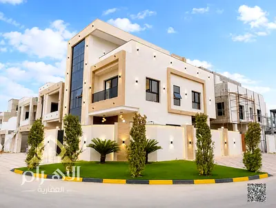 Luxury corner villa with pool for sale in Al Zahiyah, Ajman | On Sheikh Mohammed Bin Zayed Road and