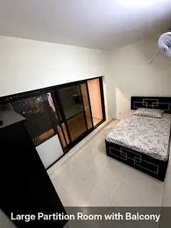 Luxury Partition in Bur Dubai - Near Metro Station || Attached Balcony || All Bills Included
