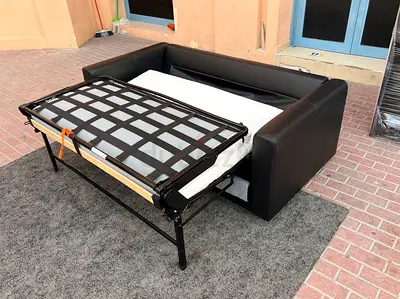 Selling in excellent Condition Leather Ikea Vimle 2 Seater Sofa bed
